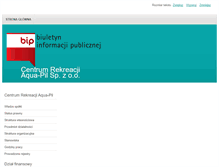 Tablet Screenshot of bip.aquaparkpila.pl